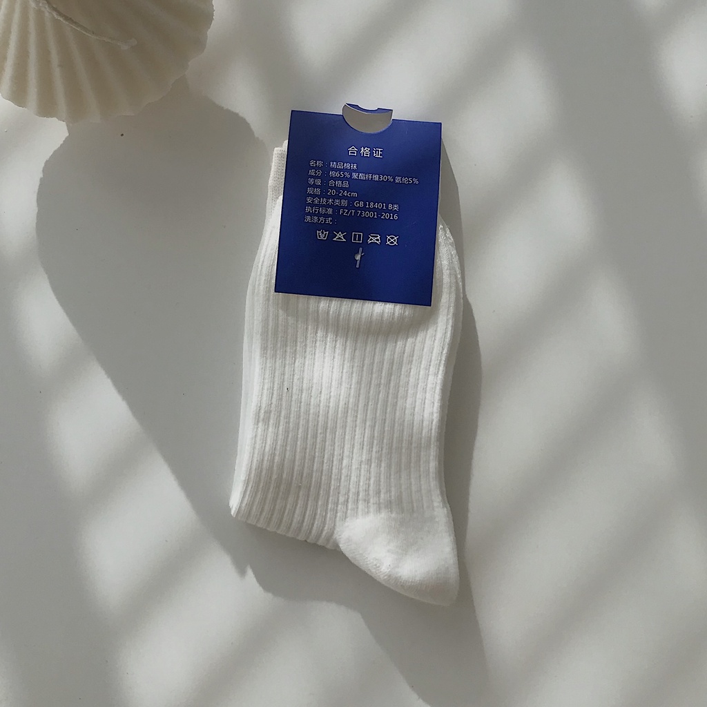 Tất Nữ CYOUN Thời Trang JEM CLOSET Nhiều Màu Cá Tính Thiết Kế Basic Chất Cotton Thấm Hút Mồ Hôi 6585