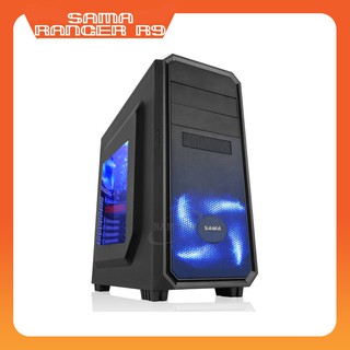 Vỏ Case Máy Tính văn phòng,gaming SAMA RANGER R09 (1x12cm Blue led (lắp sẵn) )