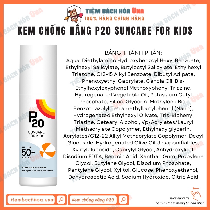 KEM CHỐNG NẮNG RIEMANN #P20 SPF50+ FOR KIDs