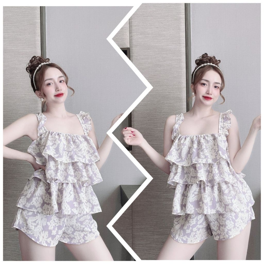 Đồ Ngủ Nữ BIGSIZE Đồ Ngủ Sexy lụa Mango cao cấp mềm mại xinh xắn &lt; 70KG