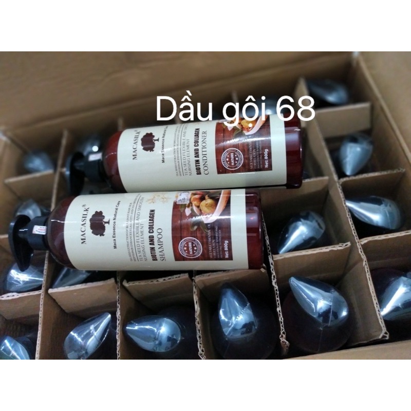 Dầu cặp gội xả Macasilk 800ml mẫu mã mới tinh chất từ quả maca và các hương liệu từ thiên nhiên phù hợp cho mọi loại tóc