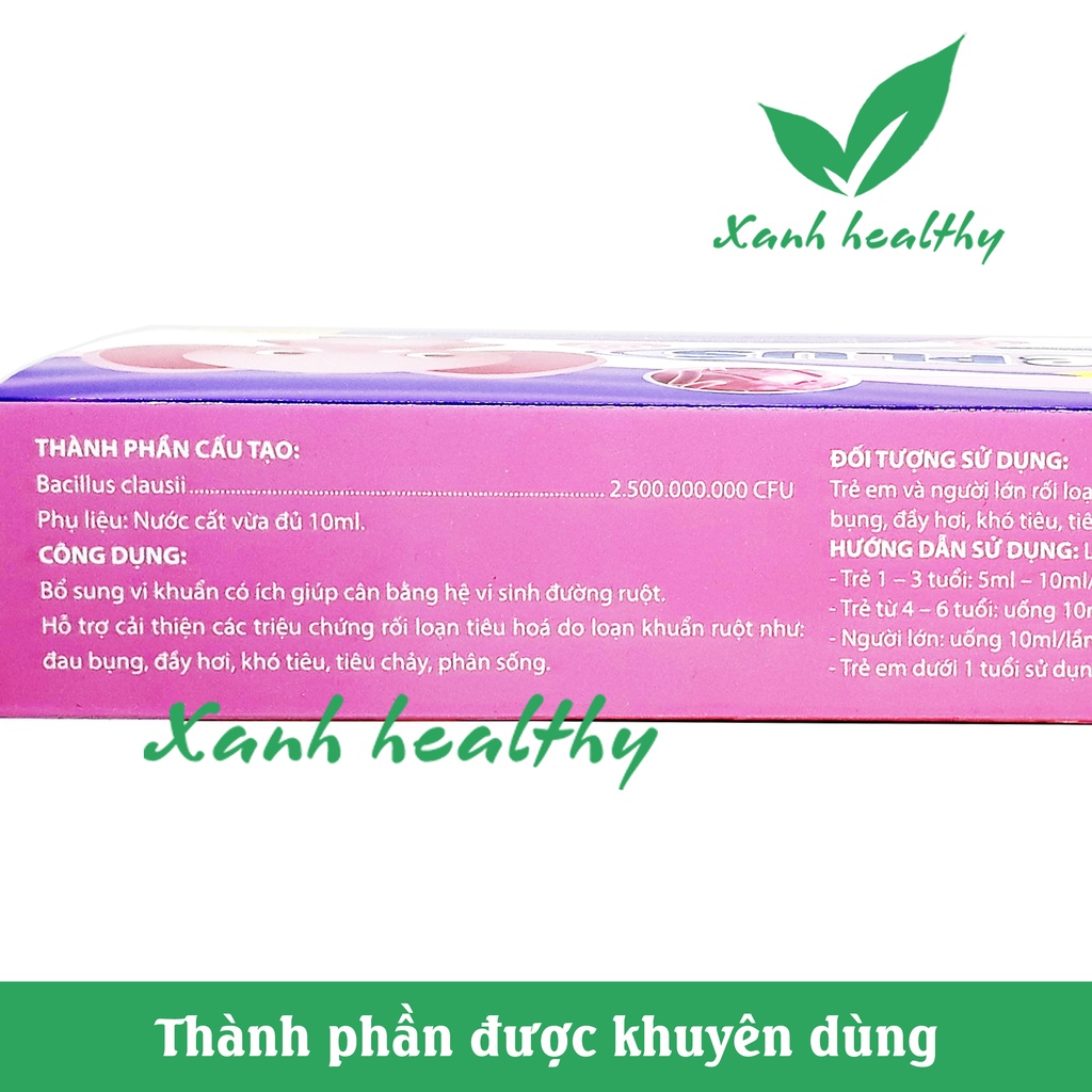 Men vi sinh Cho Bé bổ sung 2 tỷ lợi khuẩn, giảm rối loạn tiêu hóa Enterbacillus - Hộp 20 ống