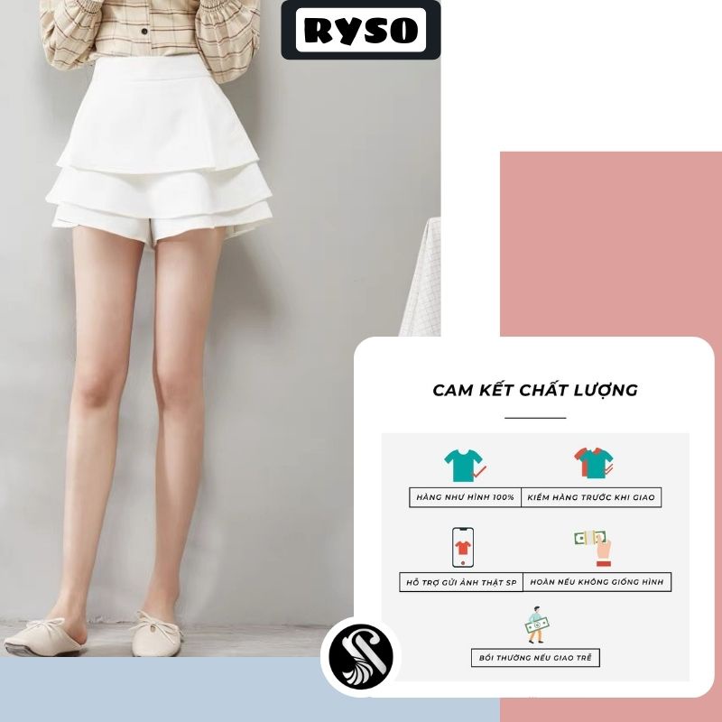 Chân Váy 3 Tầng Xòe Dáng Ngắn Lưng Cạp Cao Form Chữ A Mặc Công Sở Hoặc Thường Ngày