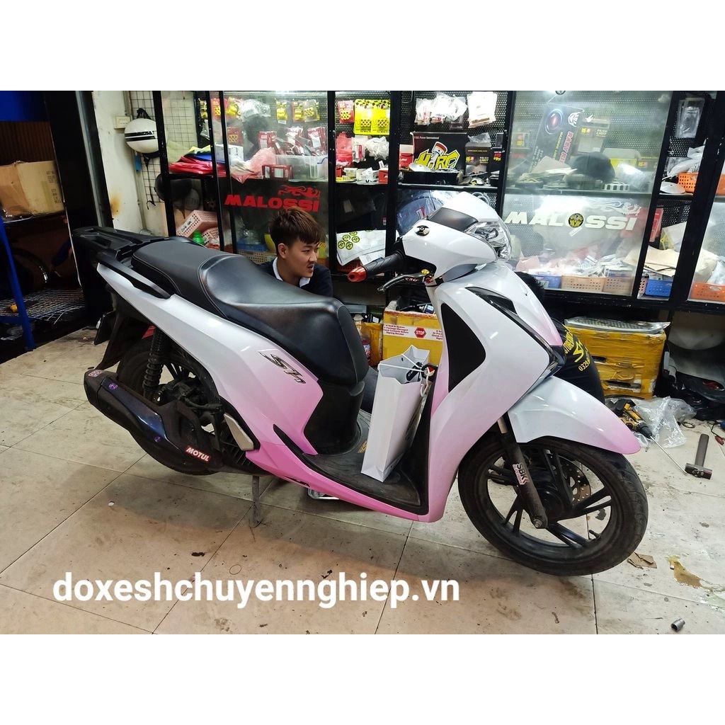 Tem trùm SH trắng loang hồng siêu đẹp , rẻ ,chất , tem SH, team trùm ,decal xe SH trắng loang hồng