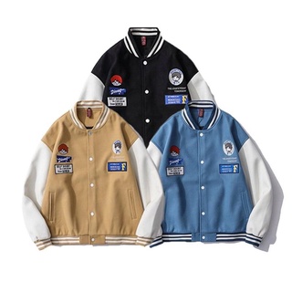 Áo Khoác Bomber Nỉ Bông Nút Bấm BAD BOY F Form Rộng Unisex Nam Nữ Couple Ulzzang NUPAKACHI