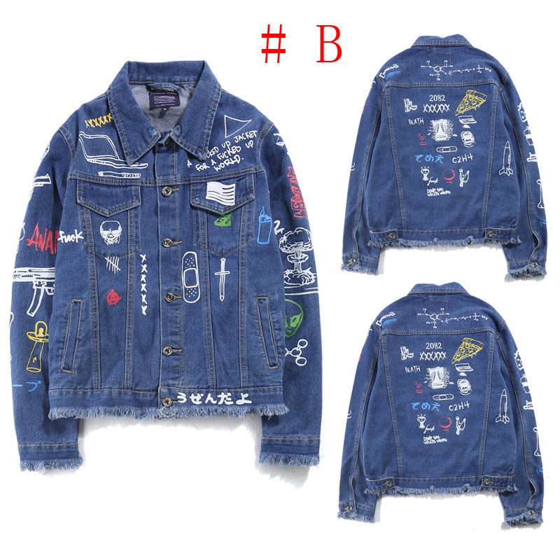 Men Jacket Denim Coat Jackets Thời Trang Nam Áo khoác Áo khoác jeans Áo khoác jean đẹp phong cách Hàn quốc áo khoác nam