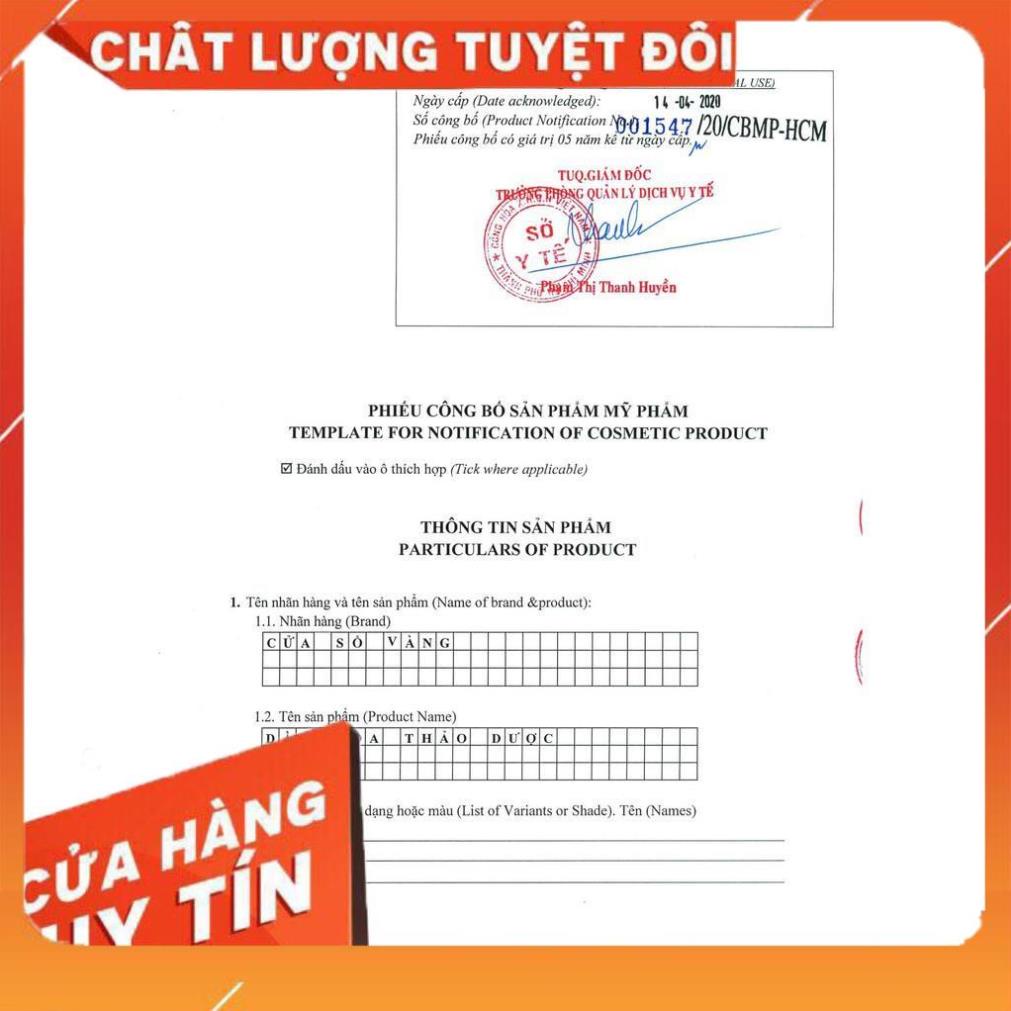 Tinh Dầu Xoa Cửa Sổ Vàng 20ml