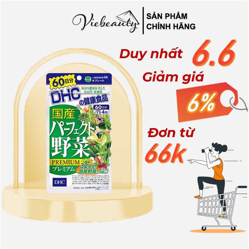 Viên Rau Củ DHC Viên Uống Tổng hợp Premium Hỗ Trợ Giảm Cân 15, 30, 60 và 90 Ngày - Viebeauty