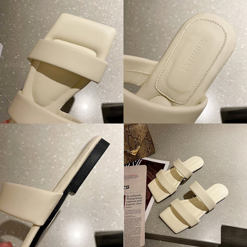 Dép đi biển XIELUAIZTA 02006 đế bằng phong cách Hàn Quốc thời trang cho nữ