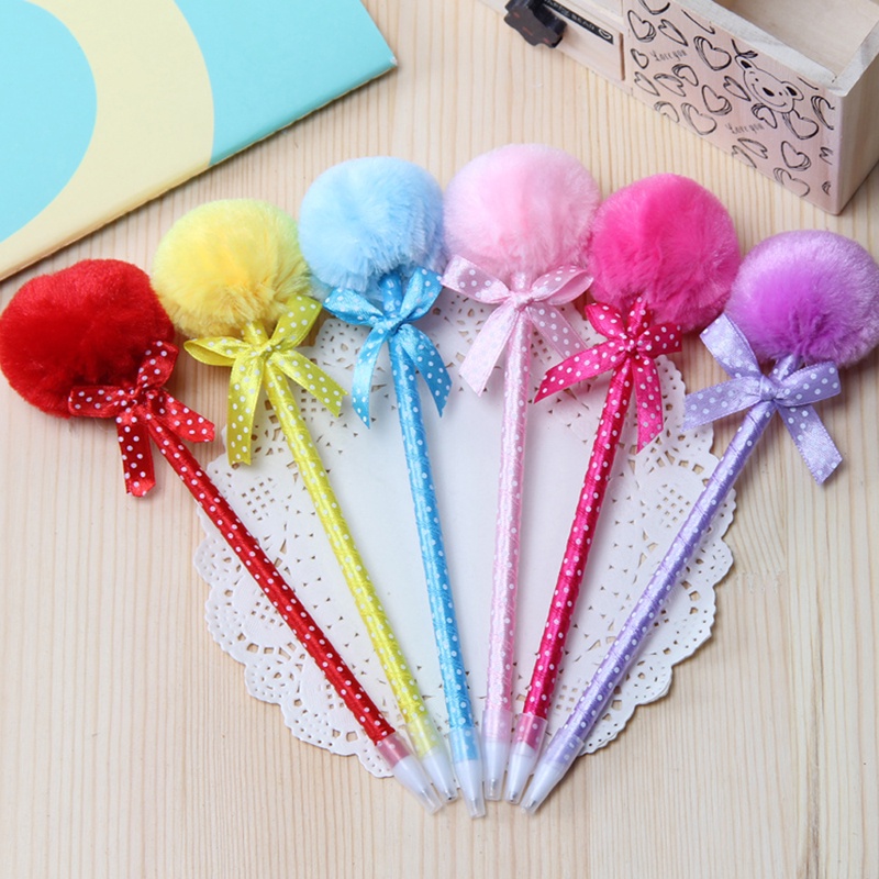 Goo Bút Bi Lông Nhung Dễ Thương Dành Cho Học Sinh / Văn Phòng