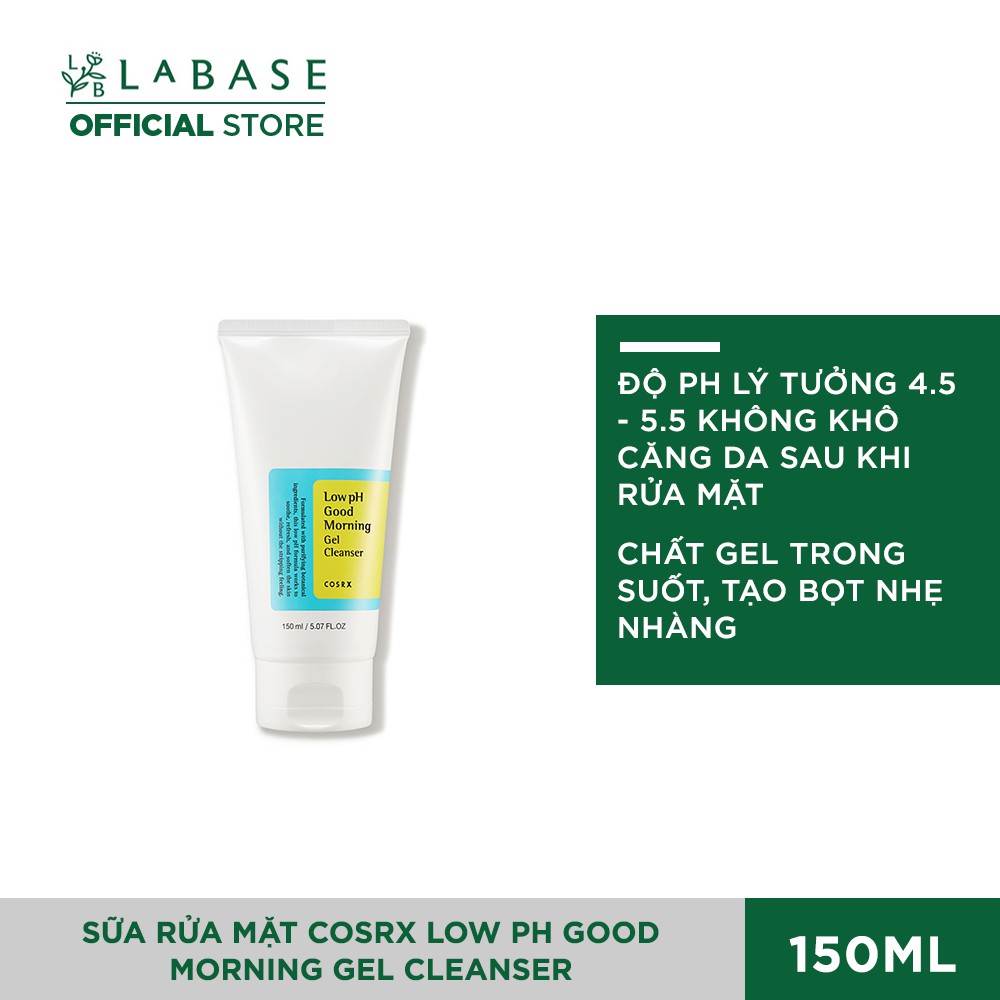 Sữa Rửa Mặt Dạng Gel Cosrx Low pH Good Morning Gel Cleanser 150ml | Thế Giới Skin Care