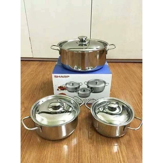 BỘ 3 NỒI SHARP INOX