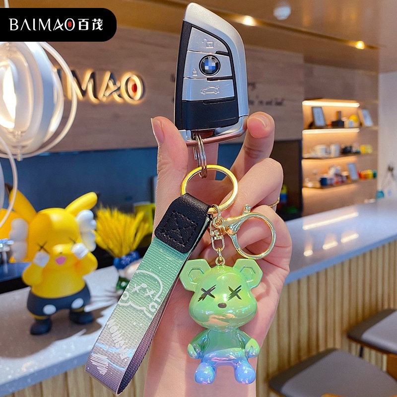 Móc khóa gấu mini sơn bóng cao cấp , móc khóa gấu dễ thương, móc khóa đôi phong cách Hàn Quốc