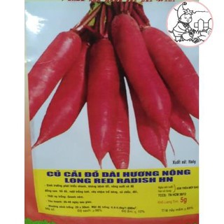 HẠT CỦ CẢI ĐỎ DÀI - GÓI 5 GRAM