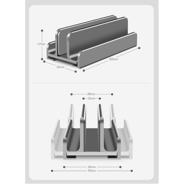 Giá đỡ Laptop Macbook, Máy tính bảng, Ipad Surface mã L400, L402 bằng nhôm nguyên khối dựng gọn gàng, chắc chắn.