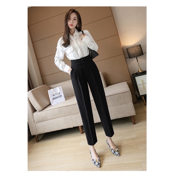 Quần Baggy Nữ Lưng Cao Hai Khuy m830
