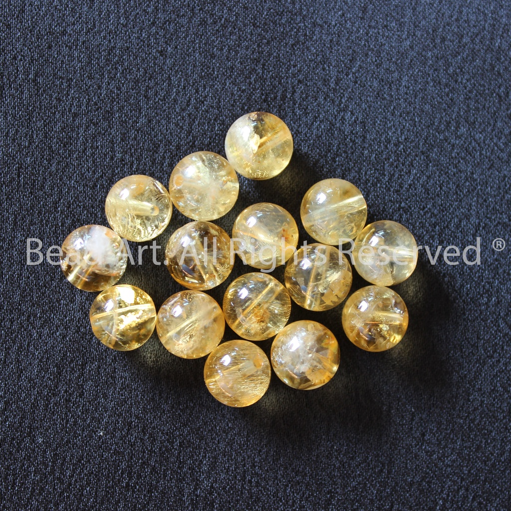 7-7.5MM T.Anh Màu Vàng, Đá Phối Vòng Tay Phong Thuỷ, Trang Sức, Vòng Tay, Chuỗi Hạt , Thổ, Kim S50