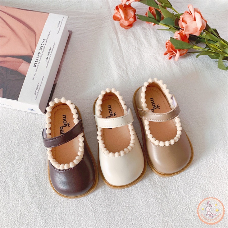 Giày Công Chúa Đế Mềm Chống Trượt Màu Trơn Cho Bé Gái