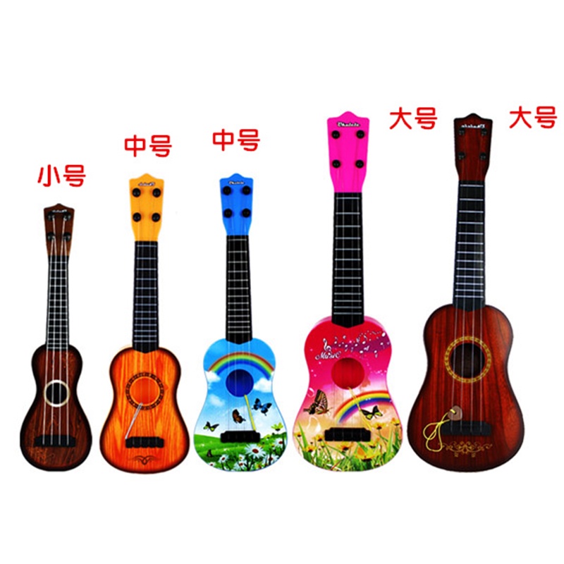 Đàn Ukulele Mini Bằng Gỗ Họa Tiết Trái Cây Hoạt Hình Cho Bé