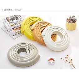 1 cuộn dây cao su bọt biển mềm dài 2m dán bọc góc cạnh bàn, tủ kính, giường an toàn cho bé