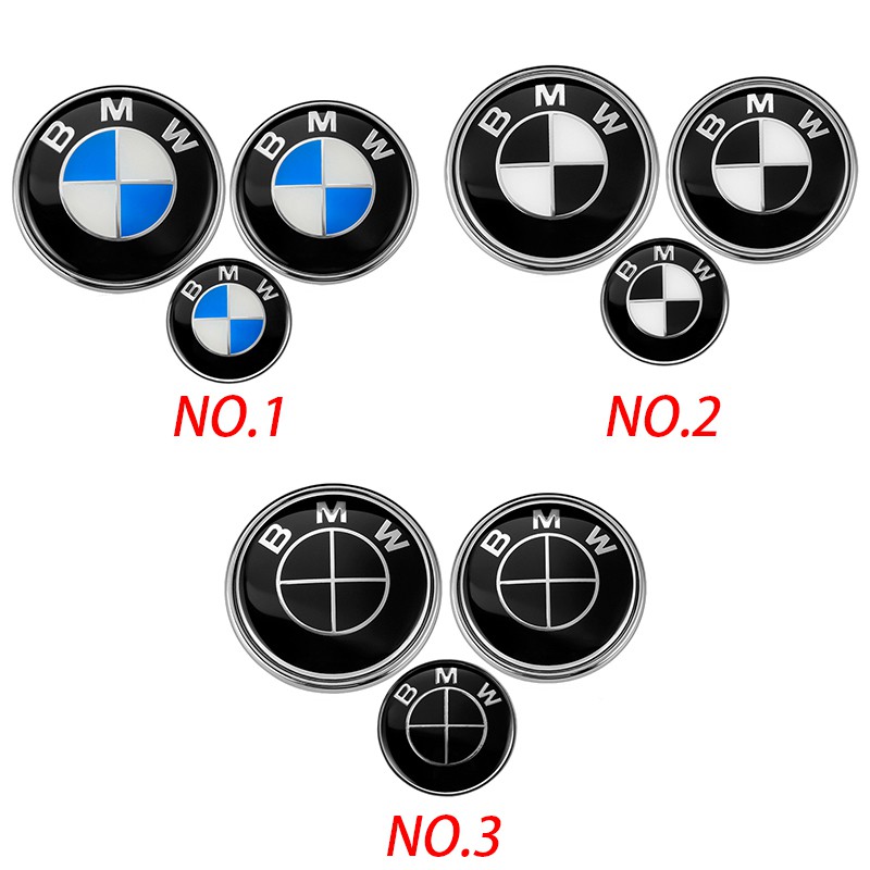 Set 3 Miếng Dán 82mm 74mm 45mm Trang Trí Vô Lăng Xe Hơi BMW F30 F20 F10 F32 F34 F36