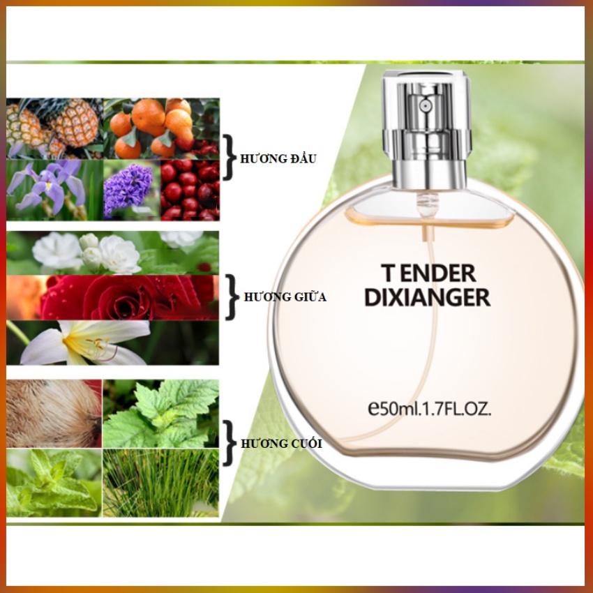 Nước Hoa Nữ Tender 50ml/Chai Hương Thơm Ngọt Ngào Quyến Rũ 4 Mùi Lựa Chọn