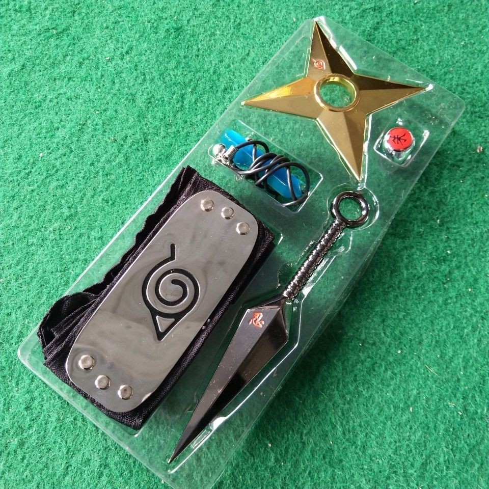 ☃Naruto Weapon Thế hệ thứ tư Đôi mắt Kunai Bay Thần Sấm Shuriken Asma Bộ đồ chơi mô hình vũ khí hợp kim