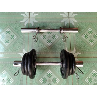 Cặp đòn tạ tay 50cm lỗ to 50cm