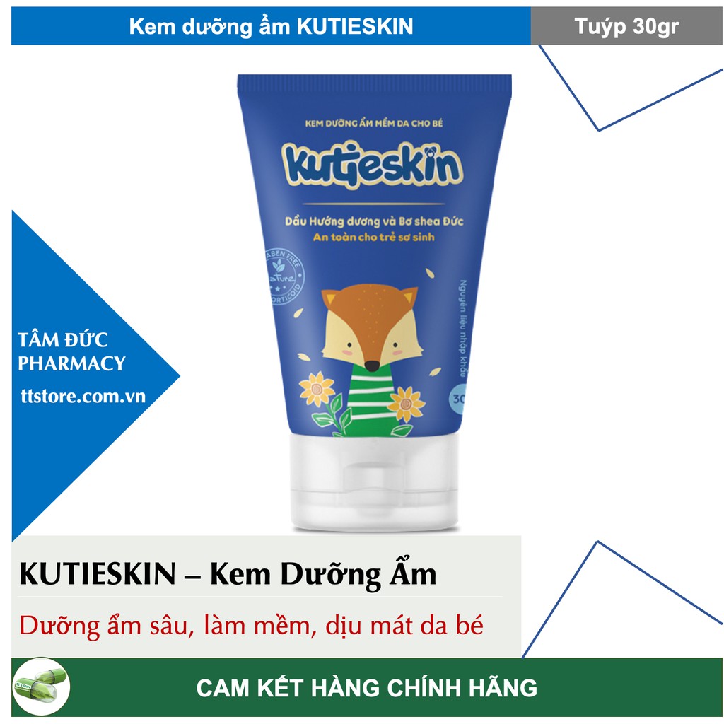 KUTIESKIN - Bộ sản phẩm dưỡng ẩm/ chàm sữa/ ngứa, hăm cho bé [kutiskin, cutieskin, kutiekin, kem em bé, atoskin]