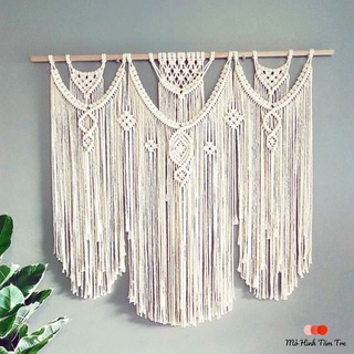 Thanh gỗ thông tròn phi 1.5cm (dài 5cm - 120cm) treo rèm , macrame