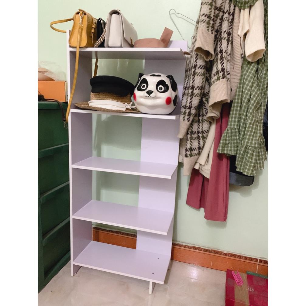 🚛 MIỄN PHÍ SHIP🆓 KỆ SÁCH GỖ 5 TẦNG - LẮP GHÉP TIỆN LỢI - MÀU TRẮNG