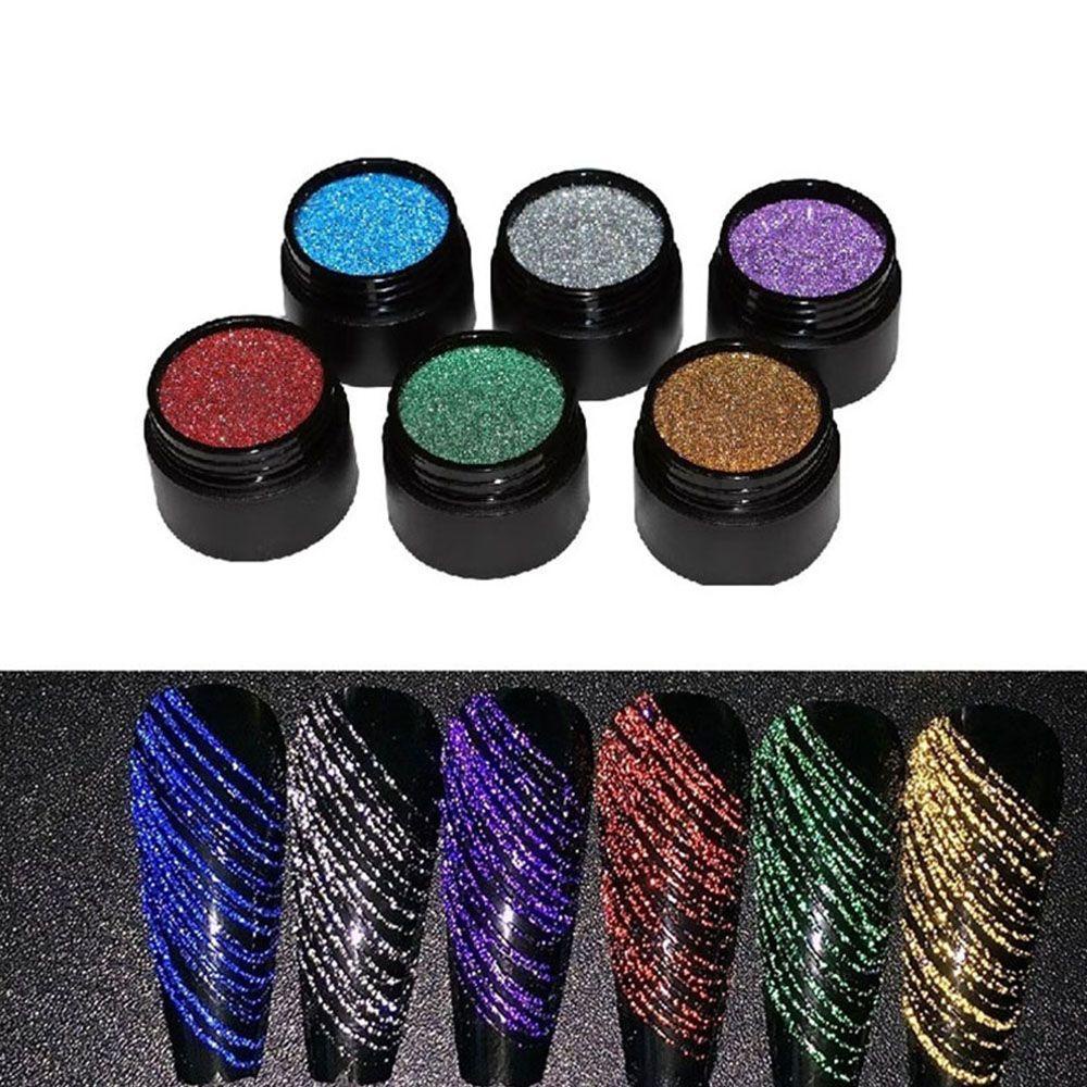 OCEANMAP Gel Sơn Móng Tay Màu Kim Tuyến Phản Quang Chuyên Nghiệp DIY