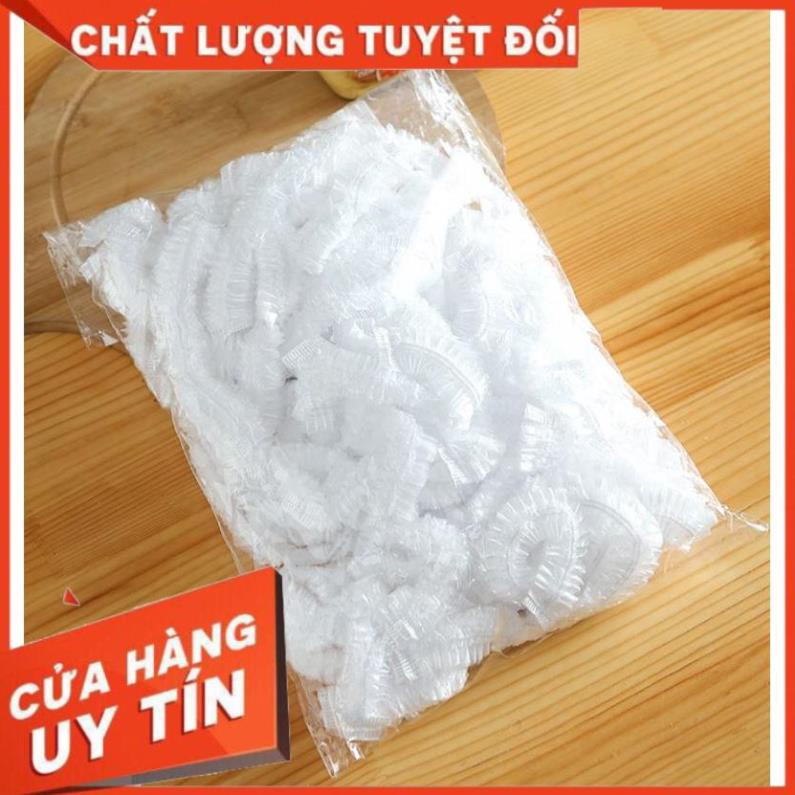 Hot -  Sét 100 Màng Bọc Thực Phẩm PE Có Chun Bo Tái Sử Dụng Được Nhiều Lần HCM.