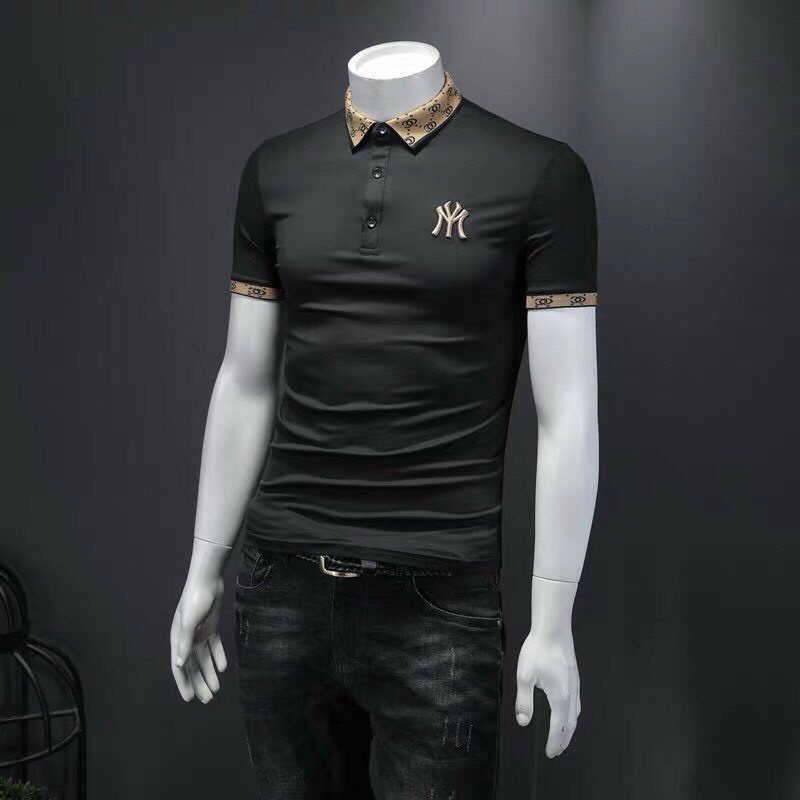 Áo phông Nam Nữ 🔅FULL SIZE🔅 Áo polo MLB NY phối cổ logo thêu size M-XXL chất vải mềm mịn, thấm mồ hôi cực tốt