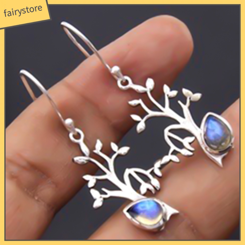 Khuyên Tai Đính Đá Nhân Tạo Phong Cách Cổ Điển Dành Cho Nữ