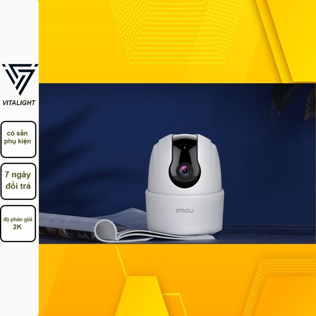 Camera IP WIFI IMOU RANGER  IPC-TA42P, điều khiển quay 360 độ, độ phân giải 2K, báo động về điện thoại và còi hú