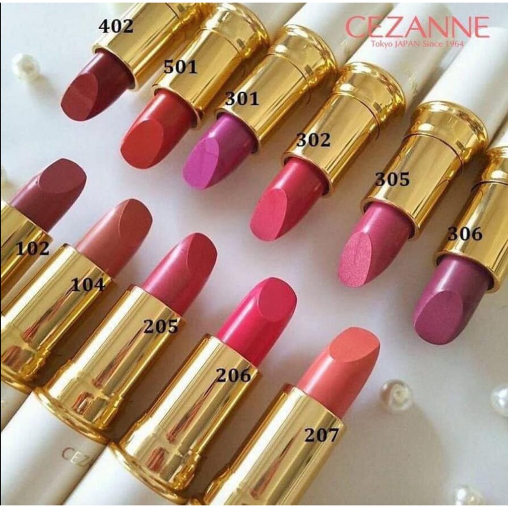 Son Cezanne Lasting Lip Color 501 - 407 - 105 - 504 - 402 - 406 Nhật Bản