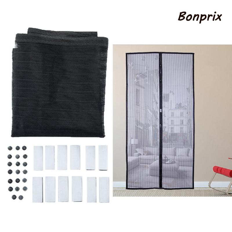 Hands-Free Magnetic Stripe Door Curtain Screen Mosquito-proof Yarn 80x210cm