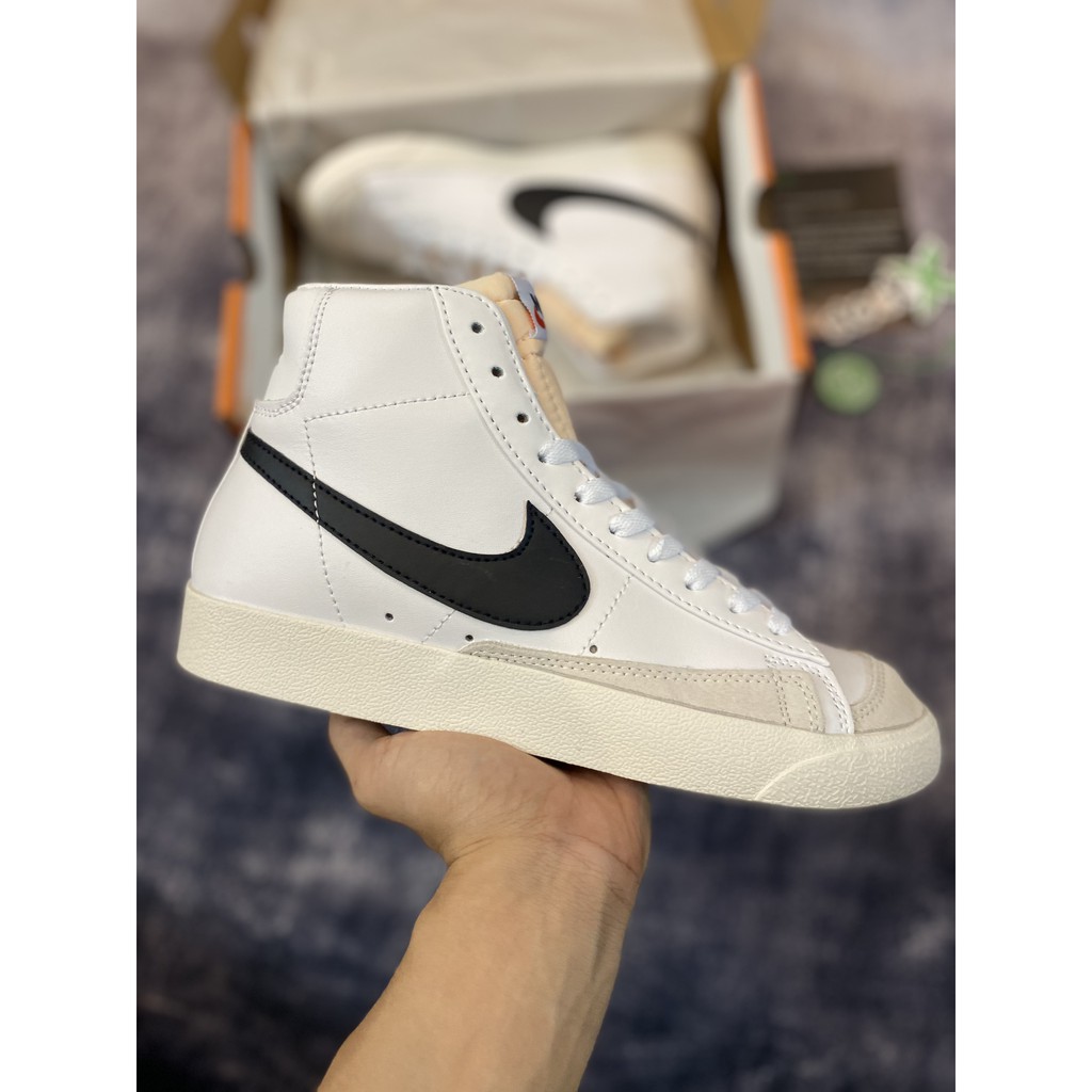 [MyGsneaker] Giày Blazer cổ cao màu trắng bản tiêu chuẩn