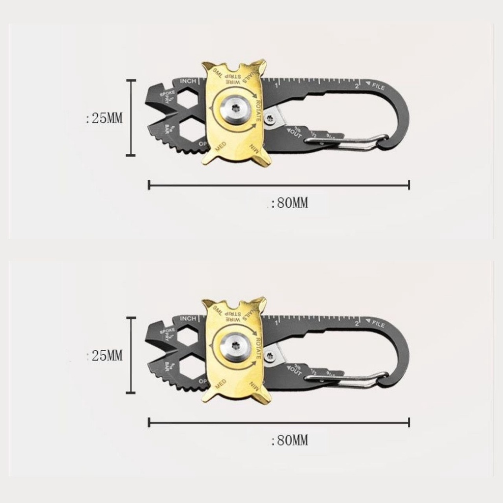 Dụng cụ dã ngoại EDC 20 in 1, đồ phượt leo núi cắm trại