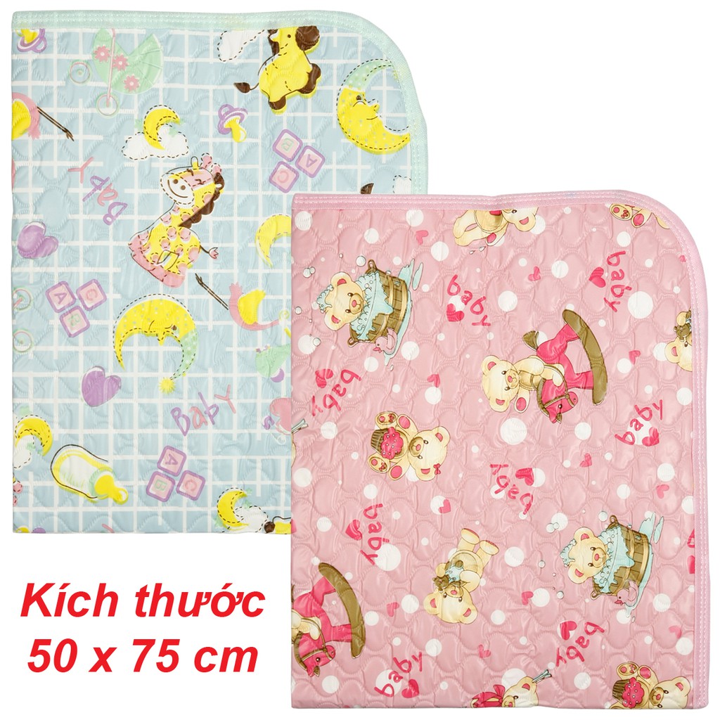 Chiếu chống thấm Đài Loan 50x75cm an toàn và chống thấm tuyệt đối cho bé sơ sinh CĐLVKF