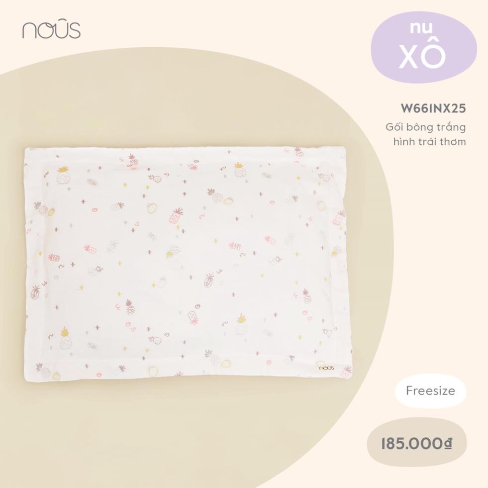 Phụ Kiện Gối Bông Cao Cấp - Gối Nu Mây Họa Tiết Nous Kích cỡ: 45x30x3(cm)