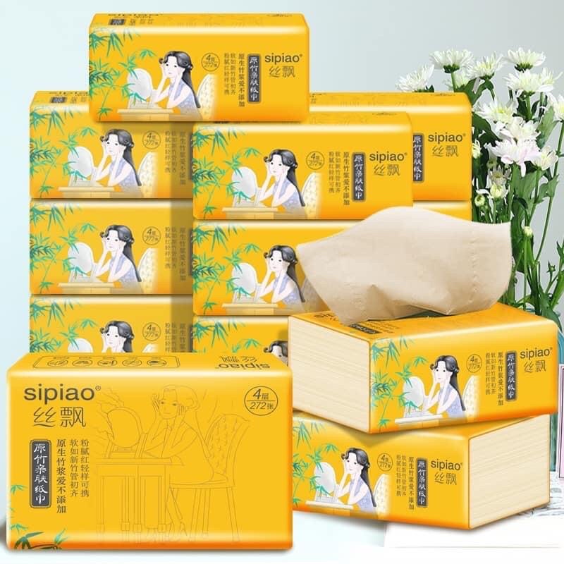 Thùng 30 Gói giấy ăn Gấu Trúc Sipiao siêu dai ( Nội đia Trung )