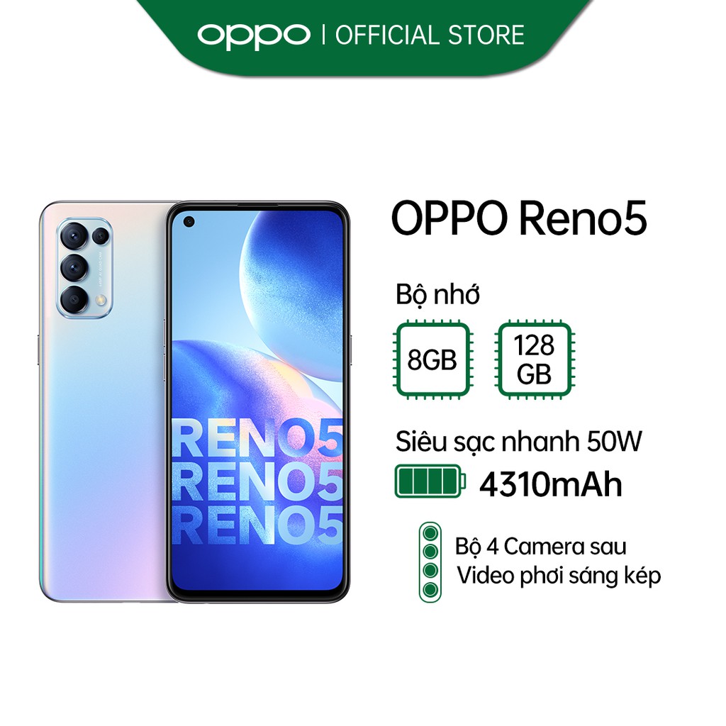 Điện Thoại OPPO Reno5 (8GB/128GB) - Hàng Chính Hãng