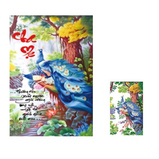 TRANH ĐÍNH ĐÁ Cha Mẹ Công ABC Lavender LV325 |57x100cm| _ Chưa đính
