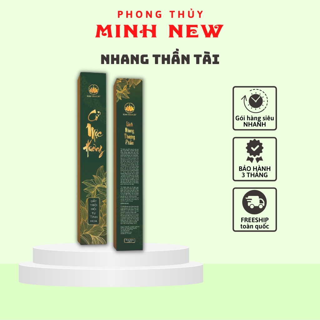 Nhang thần tài phong thủy Cổ Mộc Hương sạch, ít khói, hoàn toàn từ thảo mộc thiên nhiên - Minhnew Shop