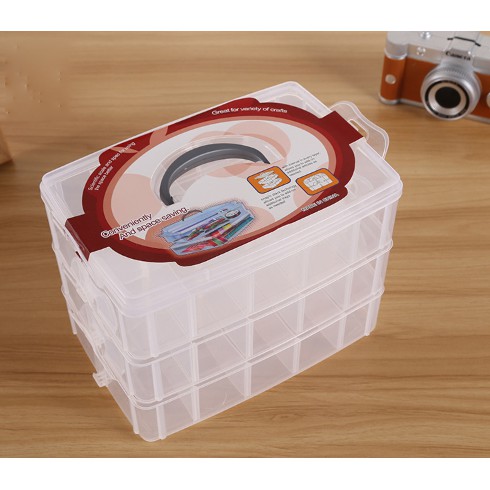 Hộp nhựa đựng đồ 3 lớp 30 ngăn có thể tháo rời đựng đồ tiện lợi
