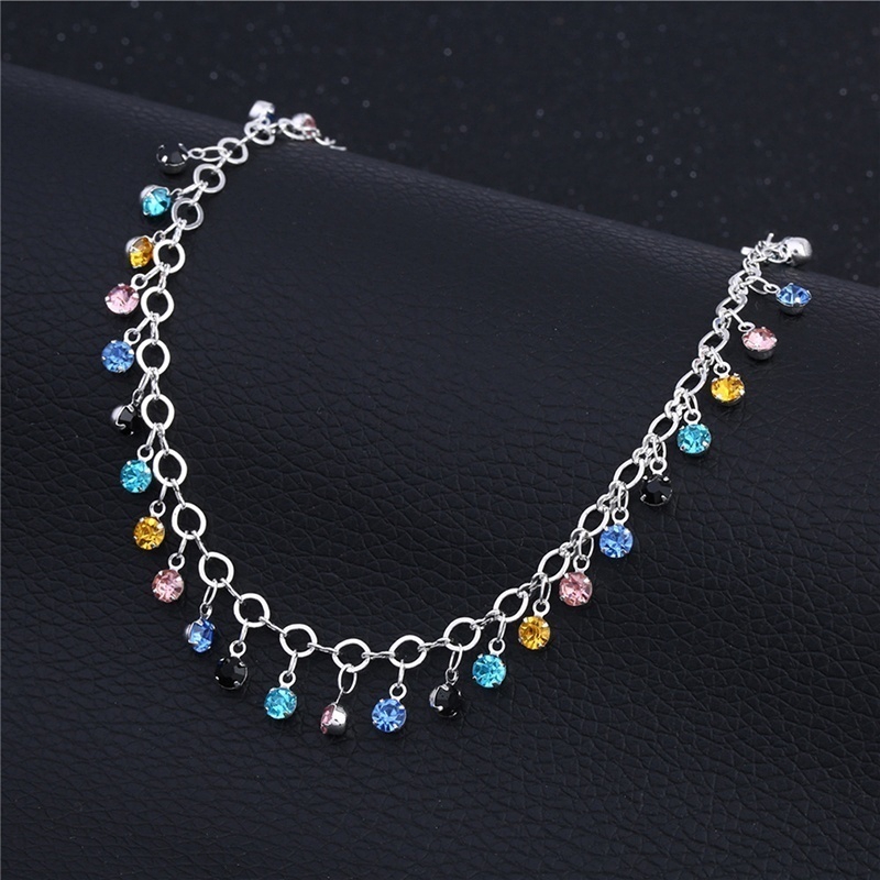Vintage Fashion Crystal Anklets for Women Link Chin Bohemian Gold Silver Color Shoe Boot Chain Bracelet Foot Jewelry | BigBuy360 - bigbuy360.vn