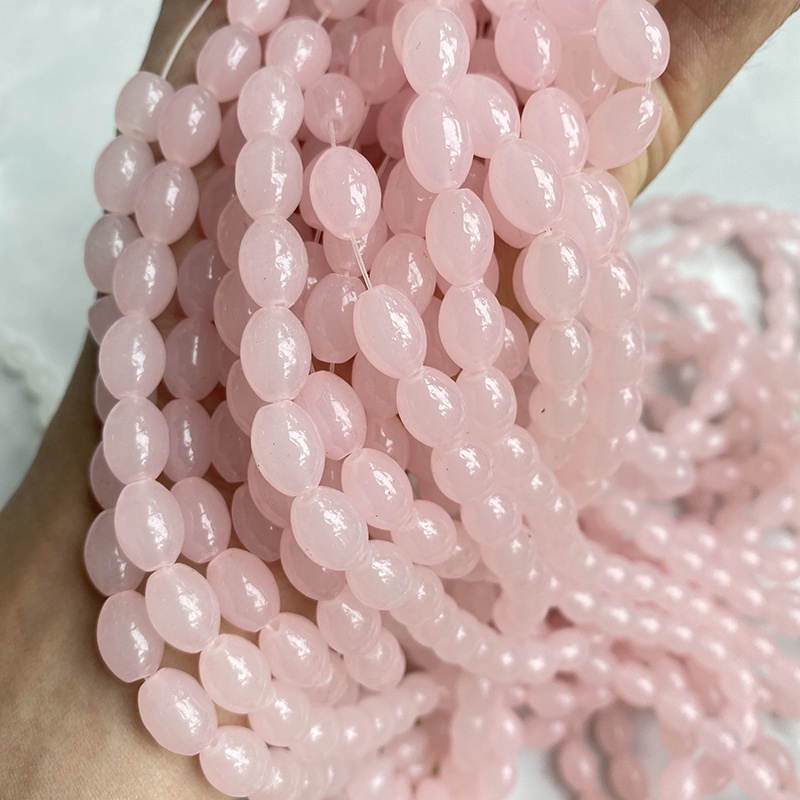 10 hạt oval xỏ chuỗi nhiều kích thước nguyên liệu làm trâm, làm trang sức cố trang cosplay cổ phục việt phục