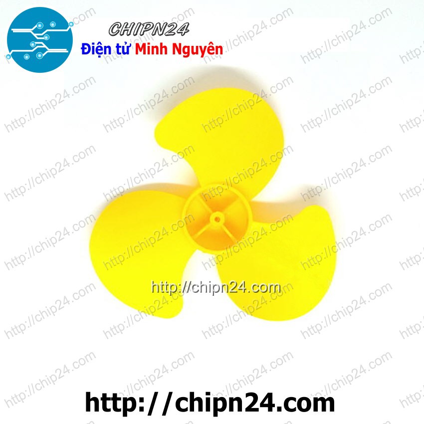 [2 CÁI] Cánh Quạt 70MM 3 Cánh Trục 2MM VÀNG